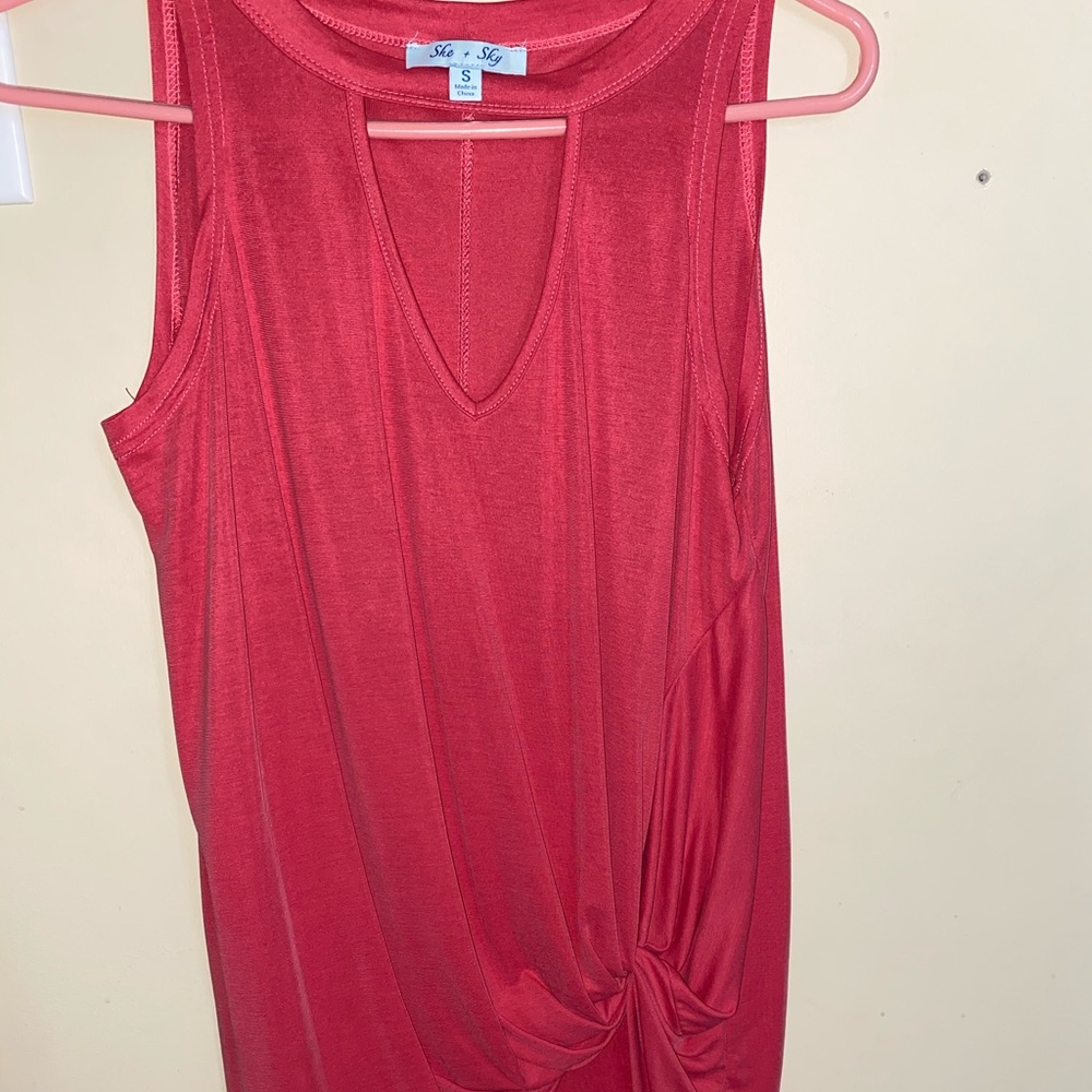 watermelon pink tank top